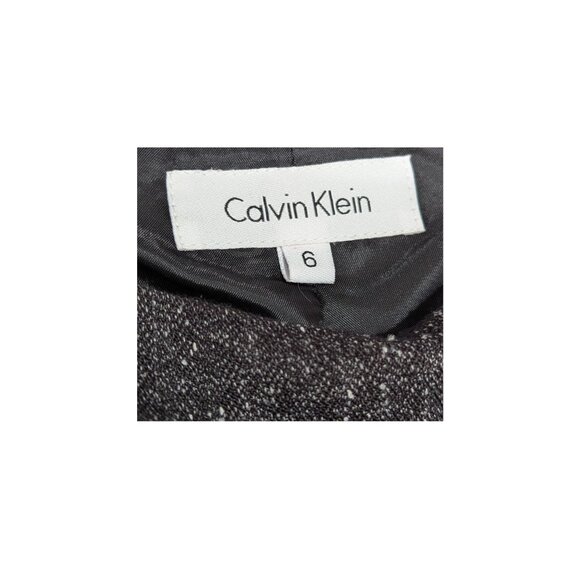 Calvin Klein Black Textured A-Line Skirt Salt & Pepper Size 6 Line - Picture 5 of 7